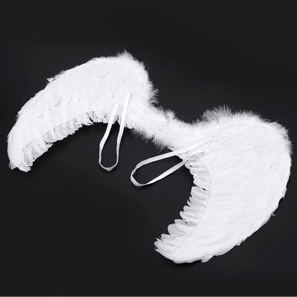 Elastic Shoulder Strap Feather Wing, Angel Wings, for Party Stage Children/Adult - Picture 3 of 6